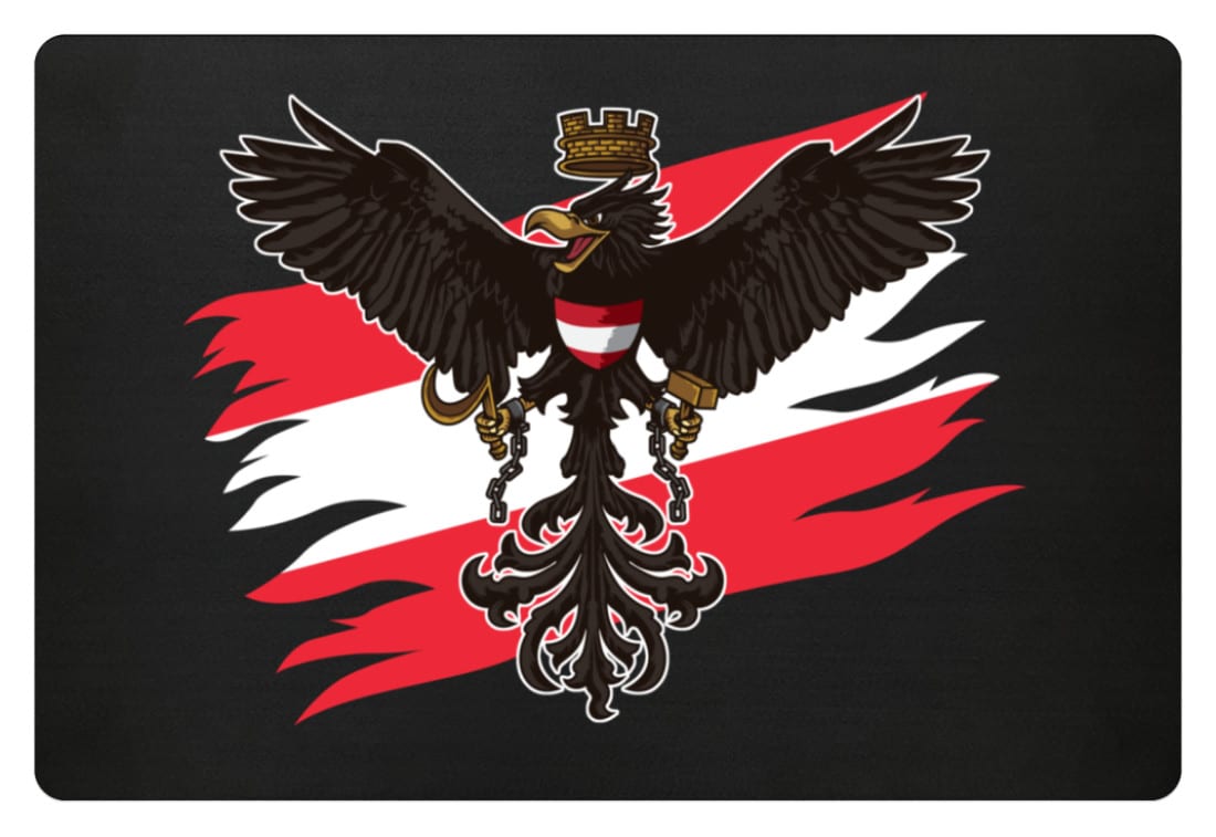 Bundesvogel  Österreich Flagge - Fußmatte - Land der Leiberl